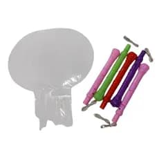Kit com 5 Balão de leed completo, balão, leed e vareta.