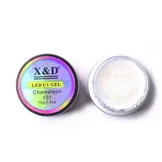 Kit 3 Geis X&D Chameleon Led Uv 15g Unhas de Gel Fibra Glitter Camaleao Profissional Pronto Entrega