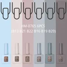 KIT 6 Esmalte Em Gel Manicure Várias Cores Coleção Profissional Unhas De Gel LED UV Pronto Entrega