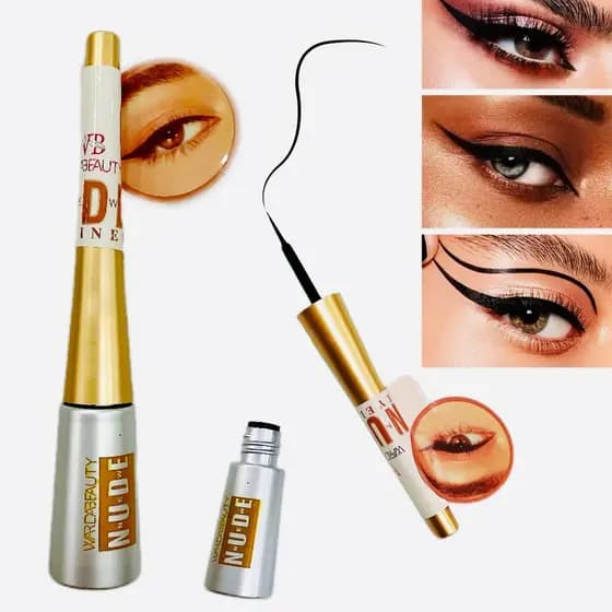 Delineador Líquido Nude ZEM 5ml Ponta Fina Alta Pigmentação Olhos Maquiagem Rosto Pronto Entrega