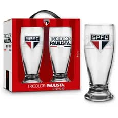 Kit 2 Copo Vidro Tulipa Times Oficial Chopp Cerveja 200ml
