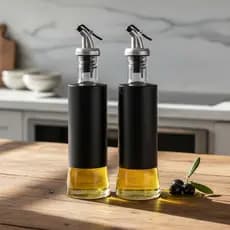 Kit 2 Porta Azeite Vinagre Galheteiro Dosador Vidro 500ml