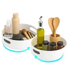 Organizador Giratório Bandeja Cozinha Banheiro Geladeira Armário 360º