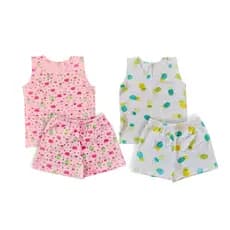 Kit com 02 pijamas infantil femininos regata100% algodão estampas variadas | Kit Verão Perfeito