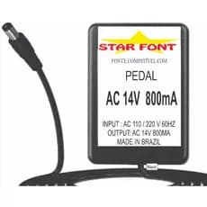 Fonte AC 14V 800mA Para Pedal Boss BRC-120