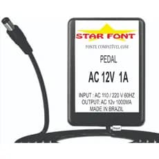 Fonte AC 12V 1A Para Pedal Meteoro