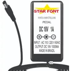 Fonte DC 18V Para Pedal Pedaleira Pigtronix