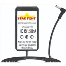 Carregador Fonte Dc 15v Para Caixa Amplificada Multilaser