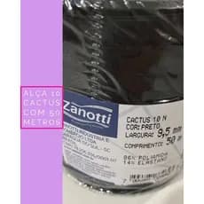 1 rolo fechado de alça 10 cactus cor preto da zanotti com 50 metros