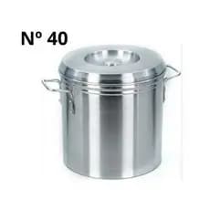 Latão Caldeirão Hotel Aluminio Polido Reforçado N 40 50L Caldos Feijoada Restaurante Com Tampa