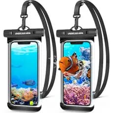 Kit 2 Capas Bolsas Prova Dagua Impermeavel Universal Transparente Celular Protegido