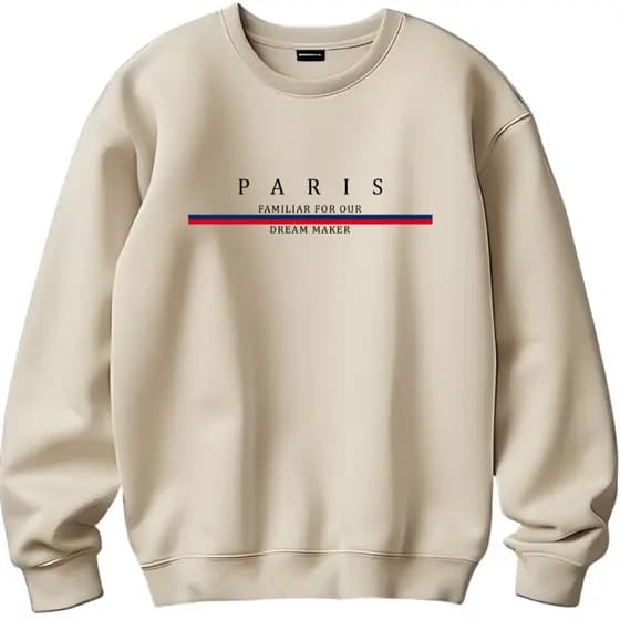 Blusa de Frio Moletom Gola Redonda Estampada Paris Moletom Quentinho Masculino Blusa Inverno