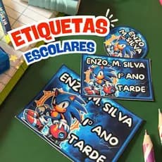 Kit 69 Etiquetas Escolares Personalizadas | Etiquetas Volta às Aulas | Material Escolar | Meninos | Meninas