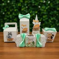 Kit Festa Bosque Encantado Menino Personalizado + BRINDE | Lembrancinha Personalizada | Jardim Encantado