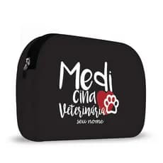 Super Frasqueira Nécessaire Bolsa Feminina - Medicina Veterinária Personalizada com Nome