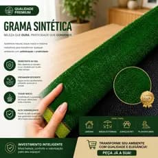 Tapetes Grama Sintética - 10mm -  50cm x 50cm para Decoração