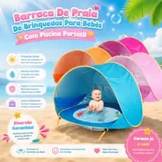682 - Barraca De Praia De Brinquedos Para Bebês Com Piscina Portátil