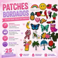 1 Adesivo Patches Termocolante Roupa Temas Variados 1 Unidade