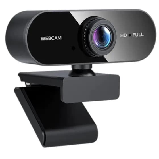 Webcam Computador Full HD câmera 1080x1920p + Microfone 2MP USB Plug Play para quem faz Home Office