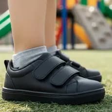 Tênis Infantil Escolar Preto Sem Cadarço Calce Fácil Leve Confortável Promoção