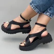 Sandália Vizzano Flatform Dedo Ring Toe Laçamento Feminina Confortável Original