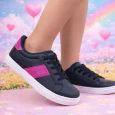 Tênis Infantil Menina Casual Confortável Leve SKLV Original Dia a Dia Escolar