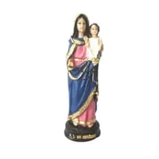 Imagem Nossa Senhora do Rosário em Resina Santo Escultura 15 cm Decoração Enfeite Lembrança Religioso