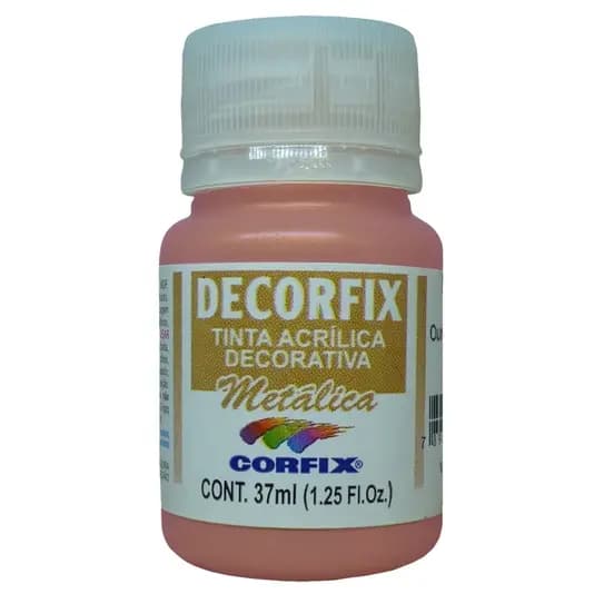 Tinta Decorfix Acrílica Metálica 37ml - Ouro Rose 408