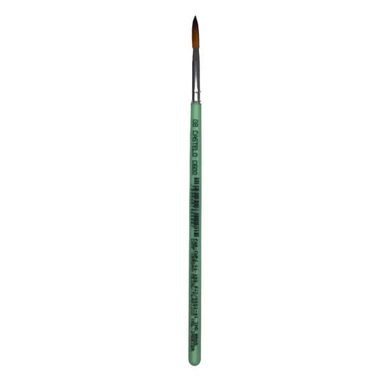Pincel Artístico Redondo Filamento Sintético Especial Cabo Curto C600 - N°08