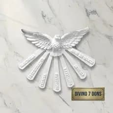 Divino Espirito Santo em Resina 7 Dons Decoração e Presente Religioso