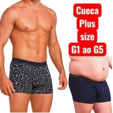3 Cueca boxer masculina Plus size G1 G2 G3 G4 G5 Tecido microfibra estampado e FORRO 100% ALGODÃO