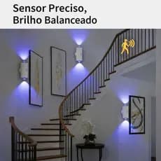 Luminária LED RGB com Sensor de Movimento Recarregável USB Decorativa