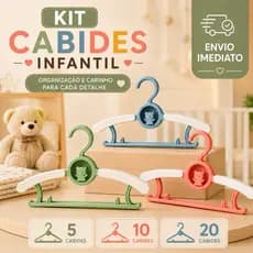 Kit Cabides para Bebê Ajustável 5 10 20 Unidades Organizador Infantil Cresce com a Criança