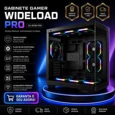 Gabinete Gamer Redragon Wideload Pro CA-604 Vidro Temperado Lateral + Frontal | ATX/Micro ATX | Alto Fluxo de Ar | PRETO