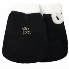 Roupa Para Cachorro Roupinha Pet Inverno Original SAO PET Varios Tamanhos Cor Preto