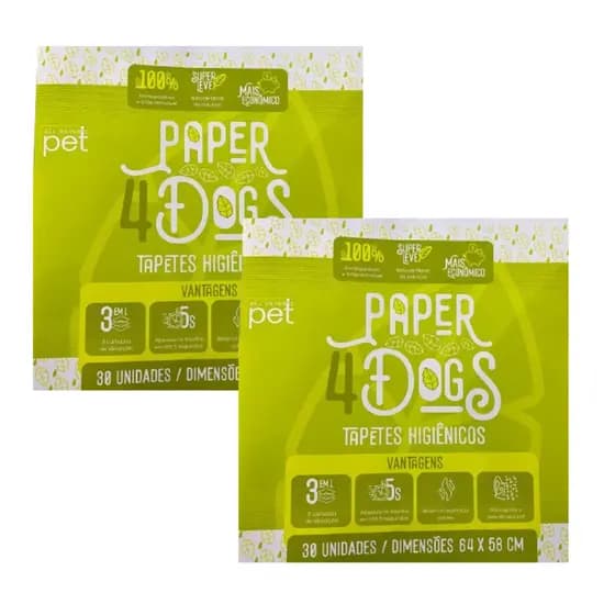 Jornal Para Pet Higienico Impermeável Para Pets Caes - 60 Unidades