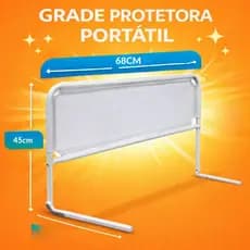 Grade De Cama - Protetor  Berço - Grade De Proteção - Bebê E Idosos - 68x45 CM P