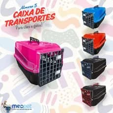 Caixa De Transporte Cachorro N5 Pet Animais Cães Gatos