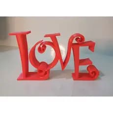 Decoração palavra love
