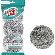 3 Esponja Aço Inox Não Enferruja Não Solta Farpas Flash Limp