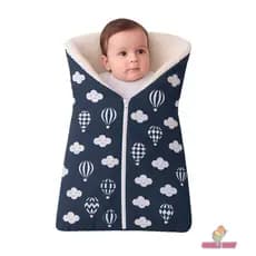 Saco de Dormir Bebê Casulo SHERPA com ziper, enxoval, frio, nenê