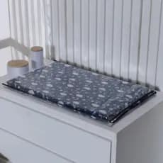Trocador de Cômoda Plastificado Impermeável Capa Plástica Zíper Algodão