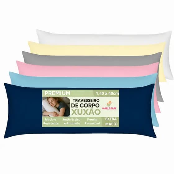 Xuxão Corpo 1,40x40 com Fronha Removível Zíper