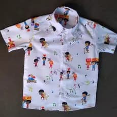 Camisa temática avulsa - vários temas gravata ilustrativa