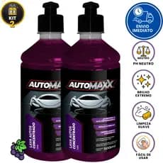 Kit 2 Shampoo Automotivo Limpeza para Veiculos Removedor Detergente Lava Jato Estetica Automotiva