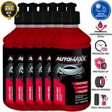 Kit 6 Limpa Pneu hidrorrepelencia Brilho Pretinho Longa Duracao Limpador Revitalizador Carro