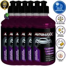 Kit 6 Shampoo Automotivo Limpeza para Veiculos Removedor Detergente Lava Jato Estetica Automotiva