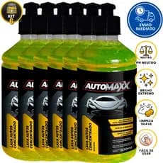 Kit 6 Shampoo Automotivo Banana Detergente Limpeza Lava Jato Removedor Estetica Automotiva