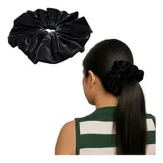 Elástico Gigante Scrunchie Xuxinha Frufru Veludo Brilhante Acessórios Cabelo Confortáveis Estilosos