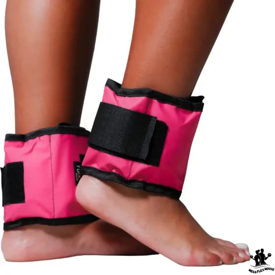 Caneleira Com Peso 6kg Par Rosa Tornozeleira Treino Exercício Crossfit Fitness Academia Musculação